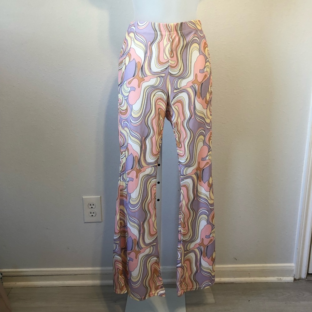 Psychedelic Pastel Print Nasty Gal Pants NWT